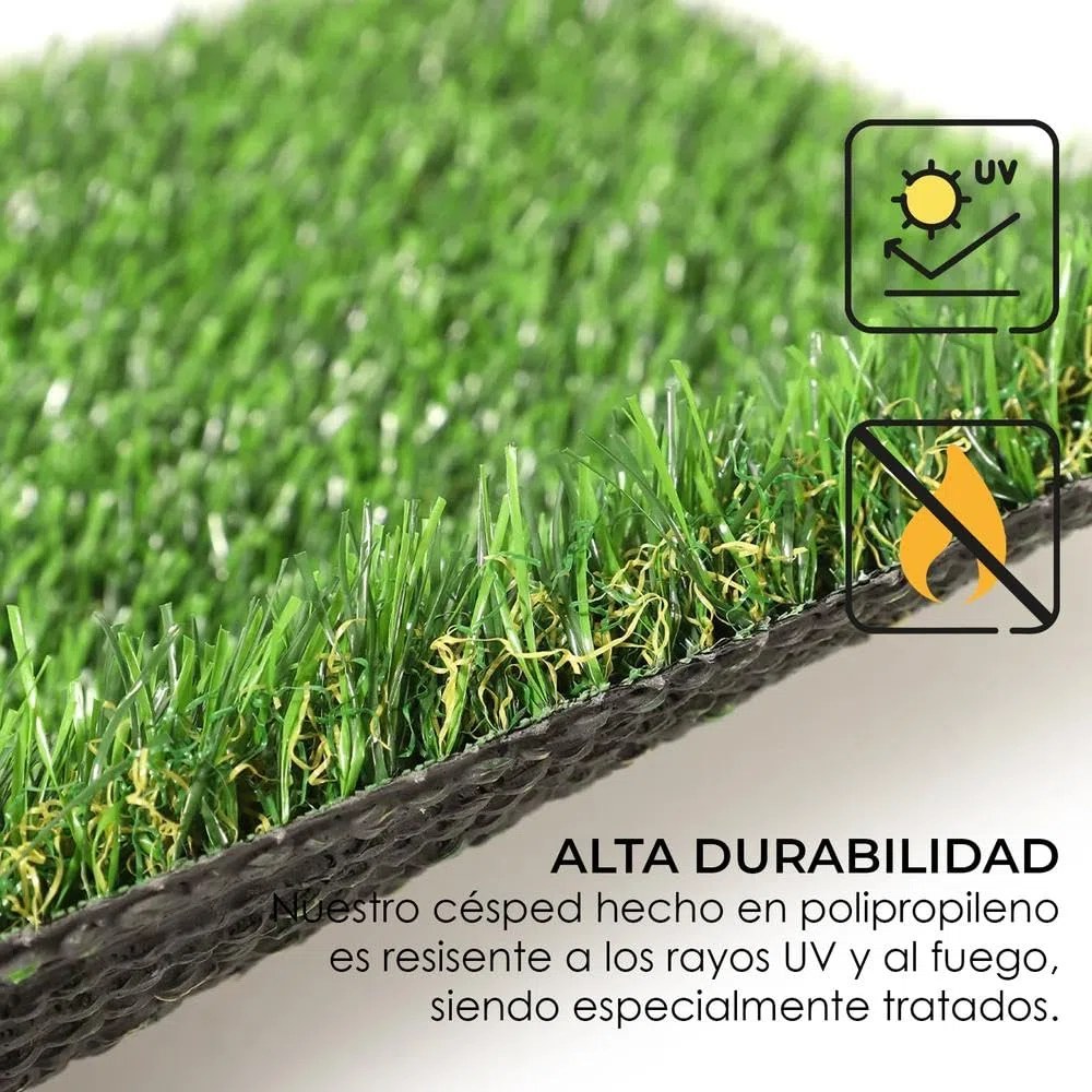 YOEVU - Césped Artificial 1X25 Metros, 20mm | Realismo Natural y Alta Densidad | Resistente a UV y Clima | Fácil Instalación y Sin Mantenimiento | Seguro para Niños y Mascotas, Verde