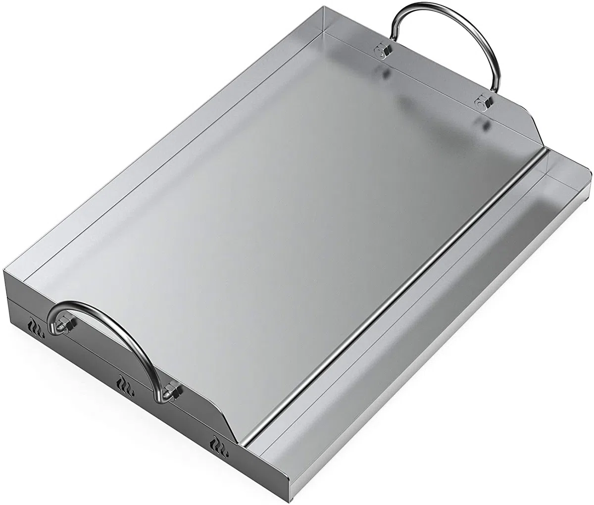 onlyfire - Plancha Rectangular de Acero Inoxidable para la mayoría de Parrillas de Gas y Parrillas de carbón (62.8x40.6x7cm)
