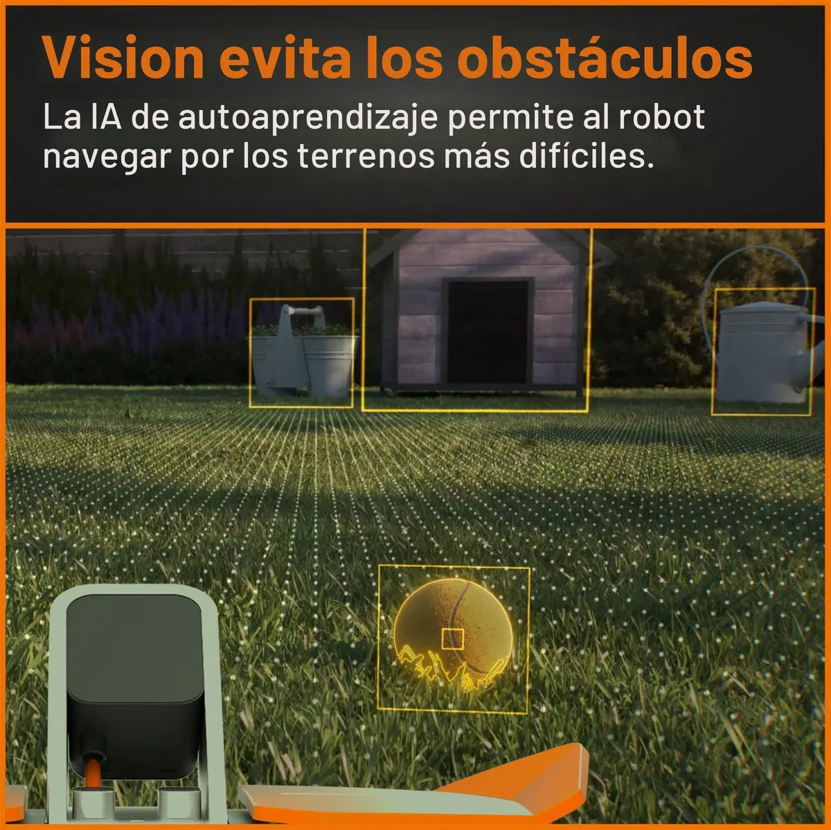 WORX Landroid Vision S250 WR202E Robot cortacésped para Jardines de hasta 250 m² – Robot cortacésped Inteligente sin Cable de limitación – WiFi y Bluetooth – prevención Activa de obstáculos con