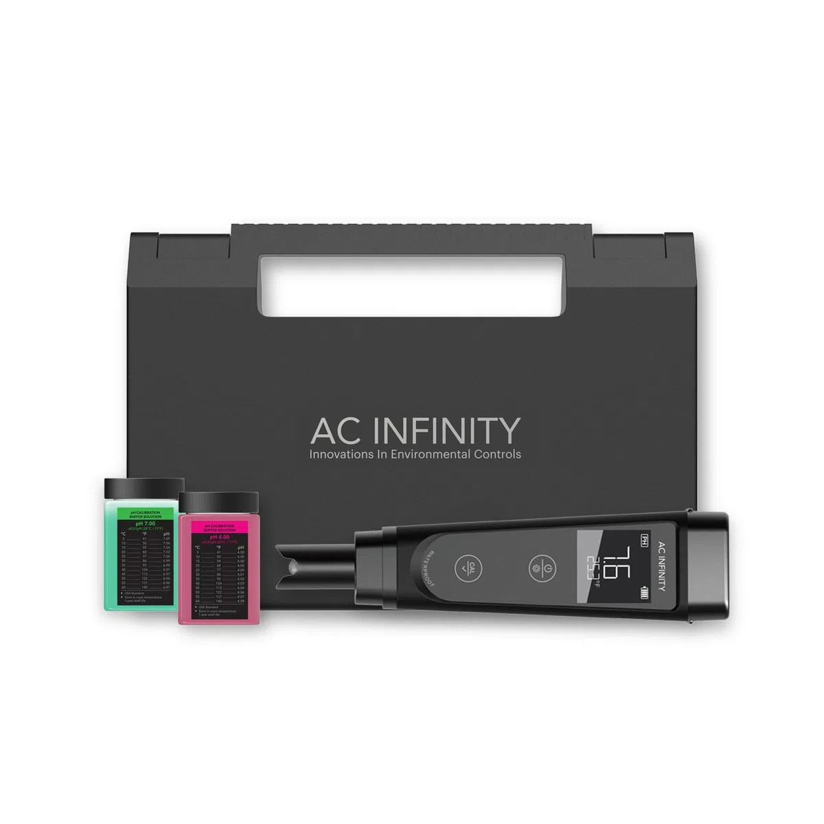 AC Infinity Kit de medidor de pH, bolígrafo digital de alta precisión con precisión de pH de ± 0,1, medidor de pH de prueba de nutrientes para plantas hidropónicas de agua, jardinería, acuarios