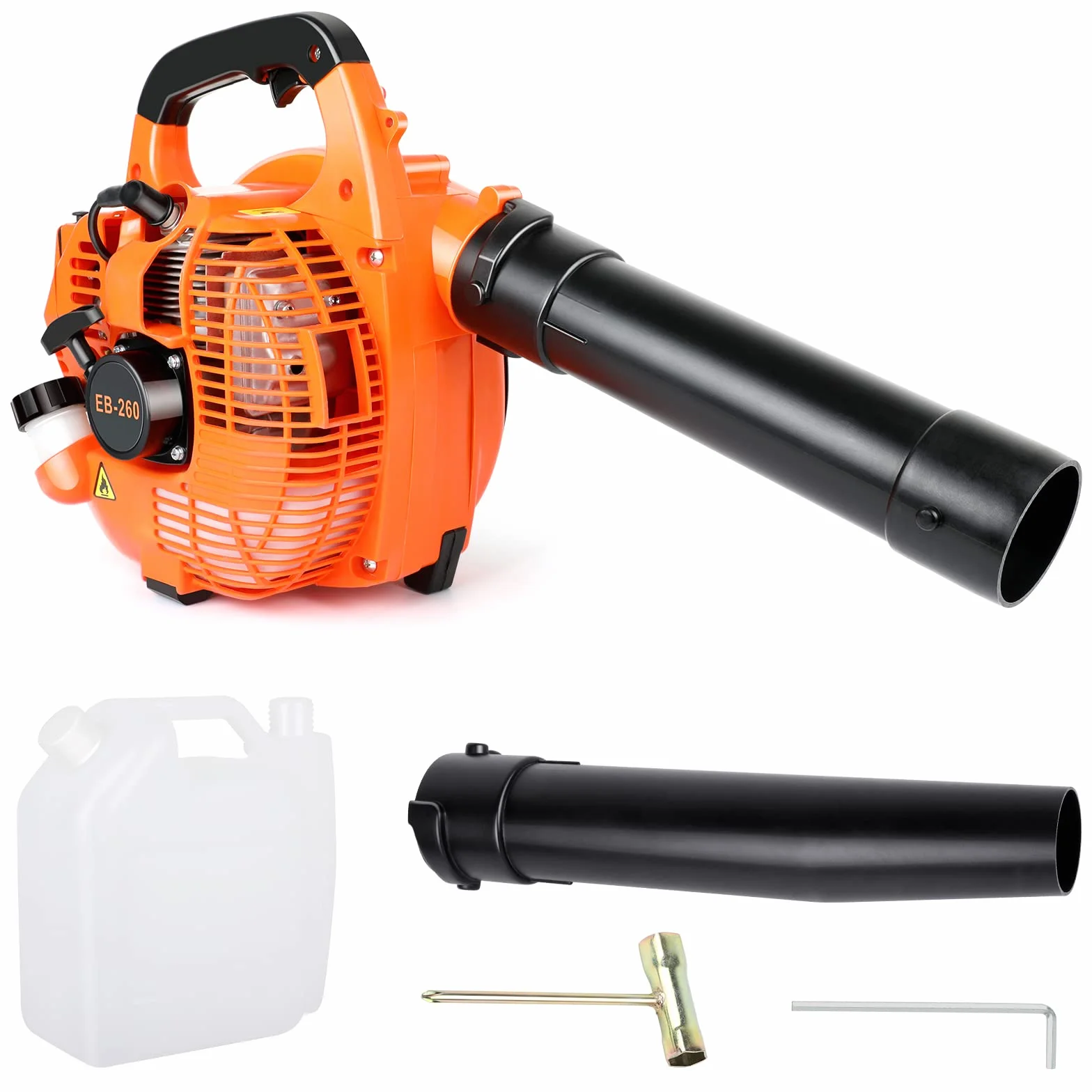 ASUNCELL Soplador de Hojas de Gasolina, hasta 270 km/h, portátil, Ligero, soplador de Hojas de Mano de 25.4cc, Secador de Pelo de jardín sin Cuerda, Soplador de Motor portátil para Caminos, Jardines
