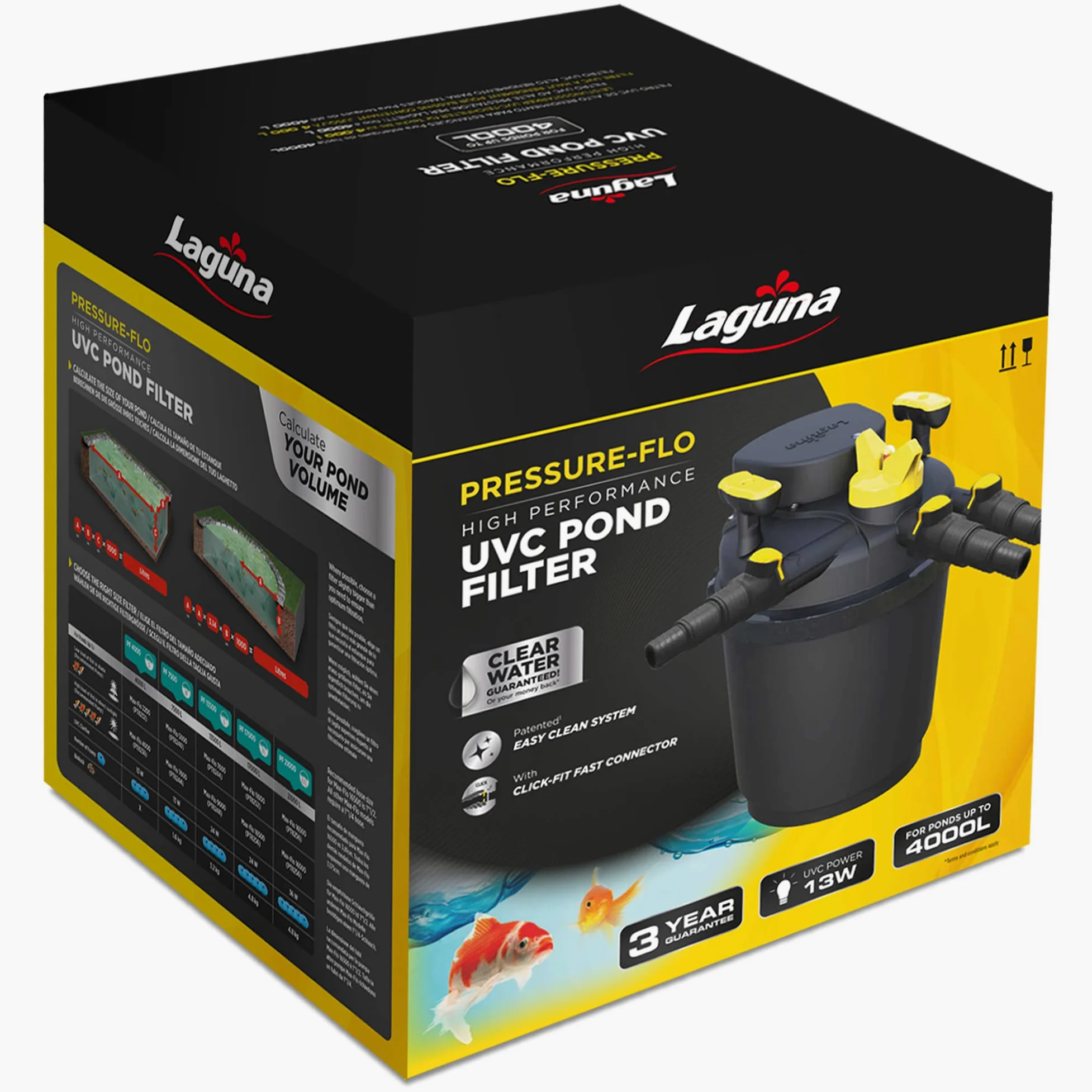 Laguna PT1810 Filtro Exterior, Pressure FLO 4000, para Estanque con Uvc