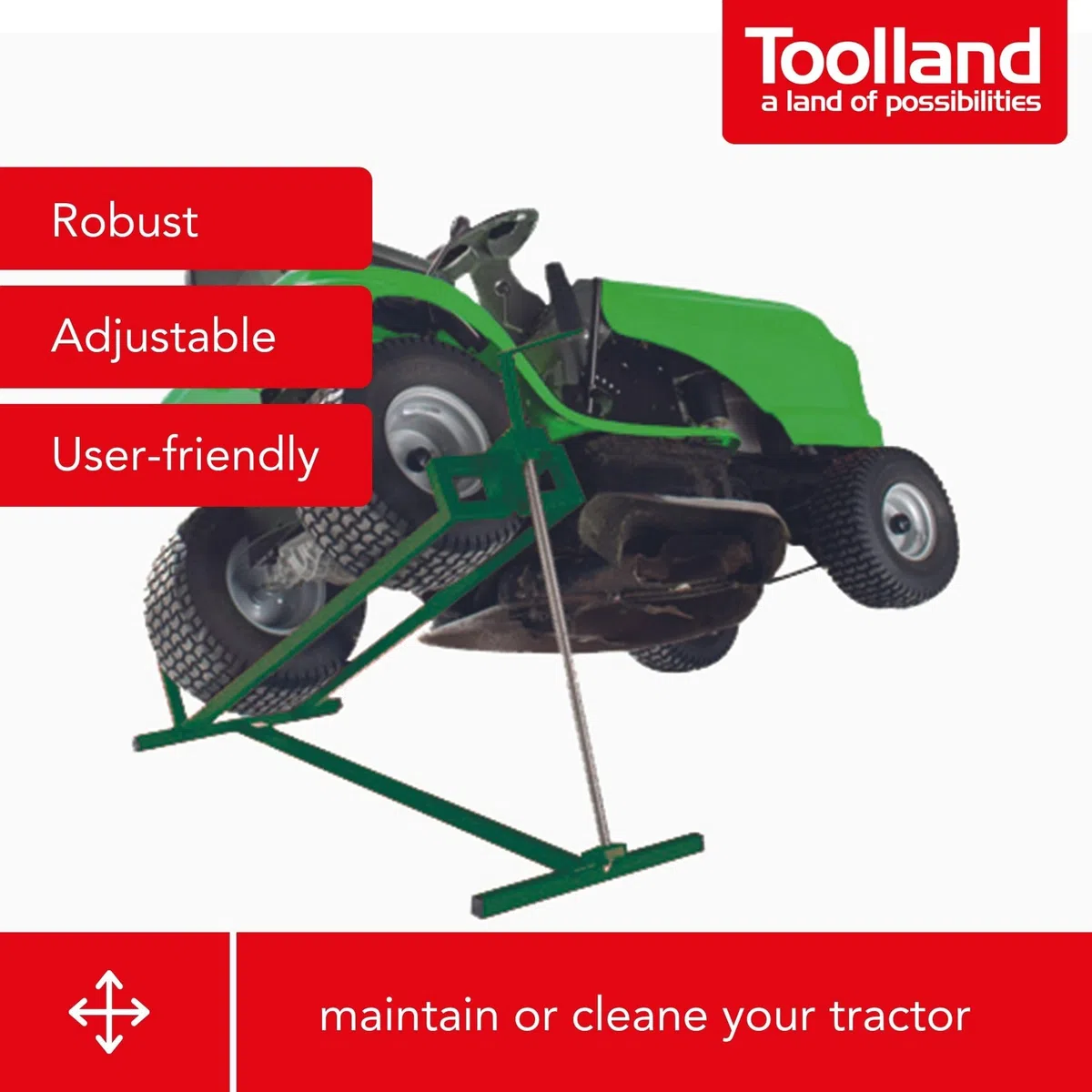Toolland Levante para el cortacésped, la manija rotativa, la altura de 79 cm, verde, 400 kg