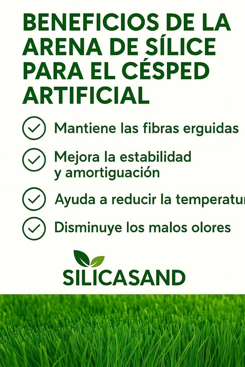 Genérico SilicaSand - Arena de Sílice para Césped Artificial | Sacos Arena 25 kg para Pavimentos Deportivos | Granulometría 0,4-0,8 | 1 Saco de 25 kg