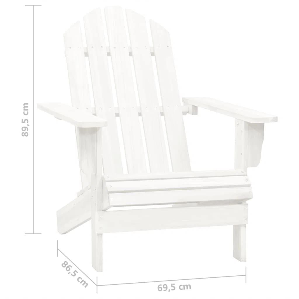 homiuse Adirondack Adirondack Silla de jardín blanca Adirondack Silla Muebles de jardín Silla Loungesessel GartenstüHle Armlehnstuhl Gartenstuhl Mecedora Madera con Mesa Madera Maciza Abeto 69,5 x