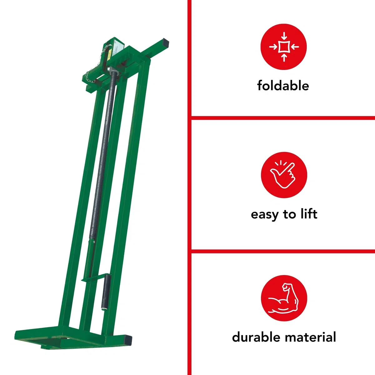 Toolland Levante para el cortacésped, la manija rotativa, la altura de 79 cm, verde, 400 kg
