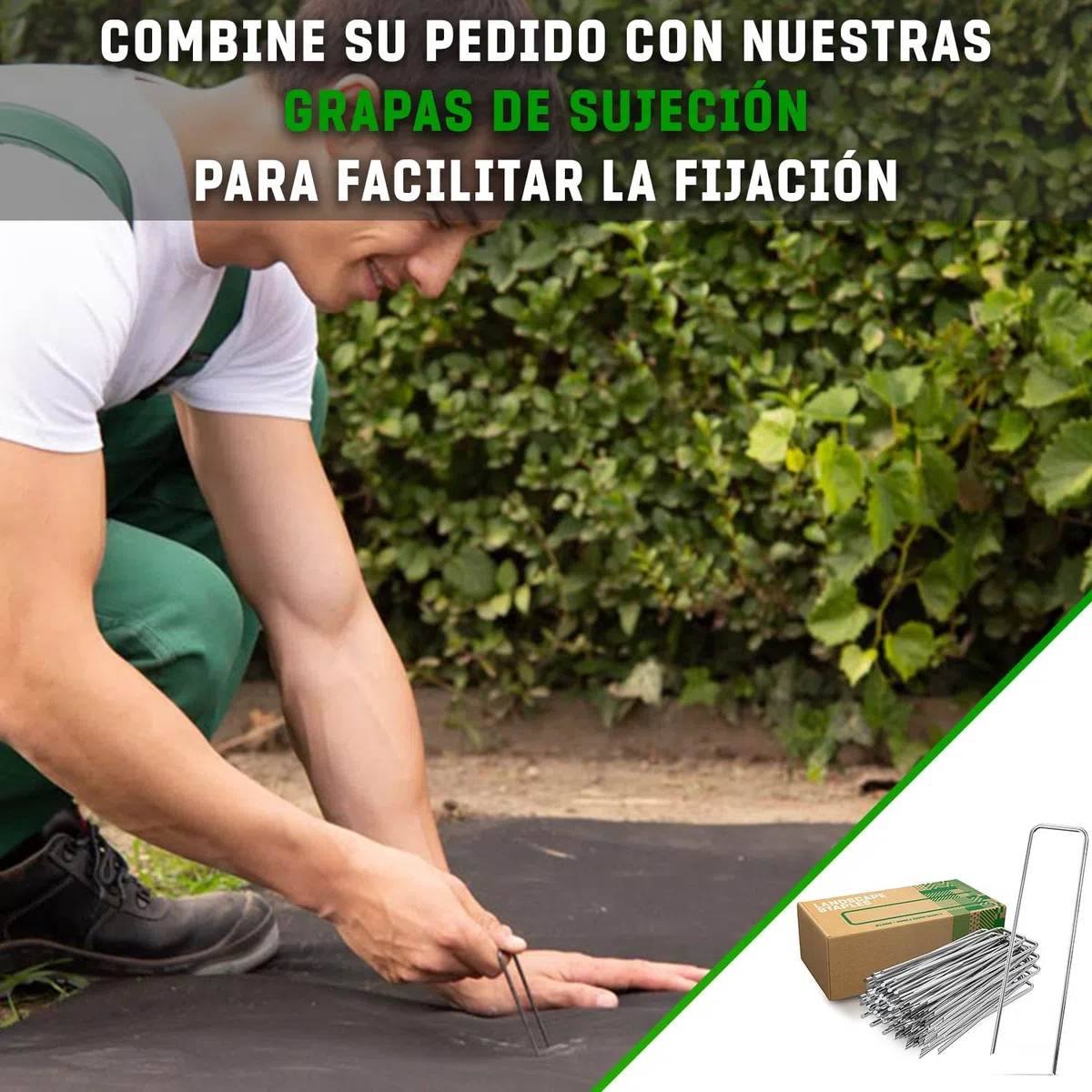 GardenGloss 50m² Premium Tela Antihierba contra Las Malas Hierbas - 150g/m² Extra Fuerte - Mallas Antihierba Resistente al Desgaste 50g/m² - Alta estabilización UV (50m x 1m, 1 Rollo)