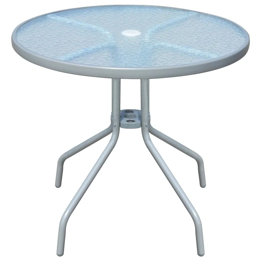 Juego de 4 sillas de jardín con mesa de metal y mesa de metal para 4 personas, mesa de jardín con 4 sillas de jardín, resistente a la intemperie, de acero, color negro
