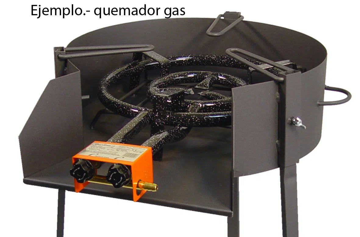 Imex El Zorro - Barbacoa Redonda Ø70 cm con Soporte para Paellera | Barbacoa Exterior sin Humo Portátil | Barbacoa Carbón o Gas | Barbacoa Pequeña y Desmontable para Jardín o Terraza