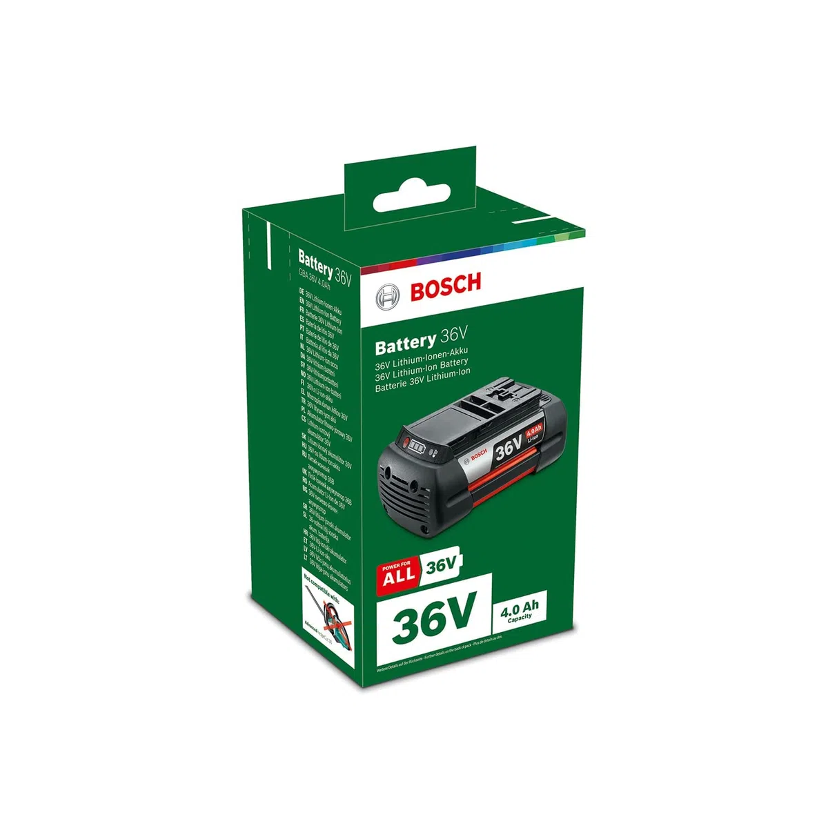 Bosch batería recargable de iones de litio (sistema de 36 V, 4 Ah, en caja)