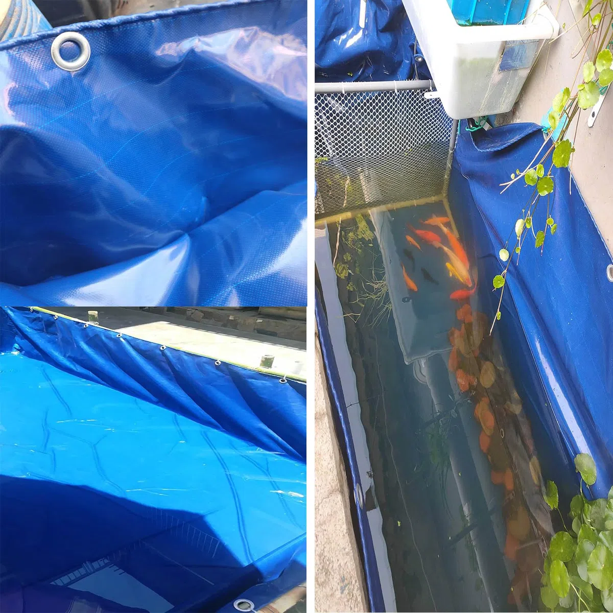 Genérico Estanque de jardín sobre el Suelo con válvula de Drenaje, Piscina Gruesa de Lona Grande Plegable para Exteriores, Lona de Piscina de Lona de PVC de 0,6mm