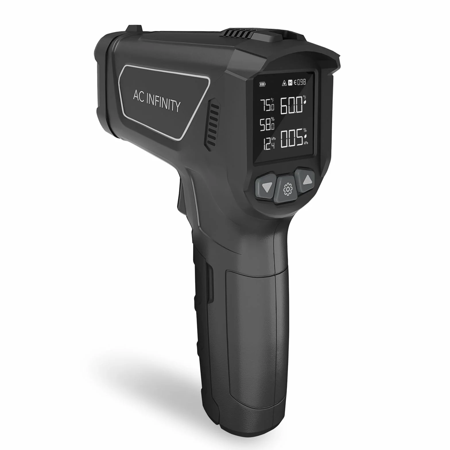 AC Infinity Termómetro VPD, monitor ambiental de mano, captura el VPD de las hojas y la temperatura, calibra controladores inteligentes, rango infrarrojo de precisión para plantas, tiendas de campaña