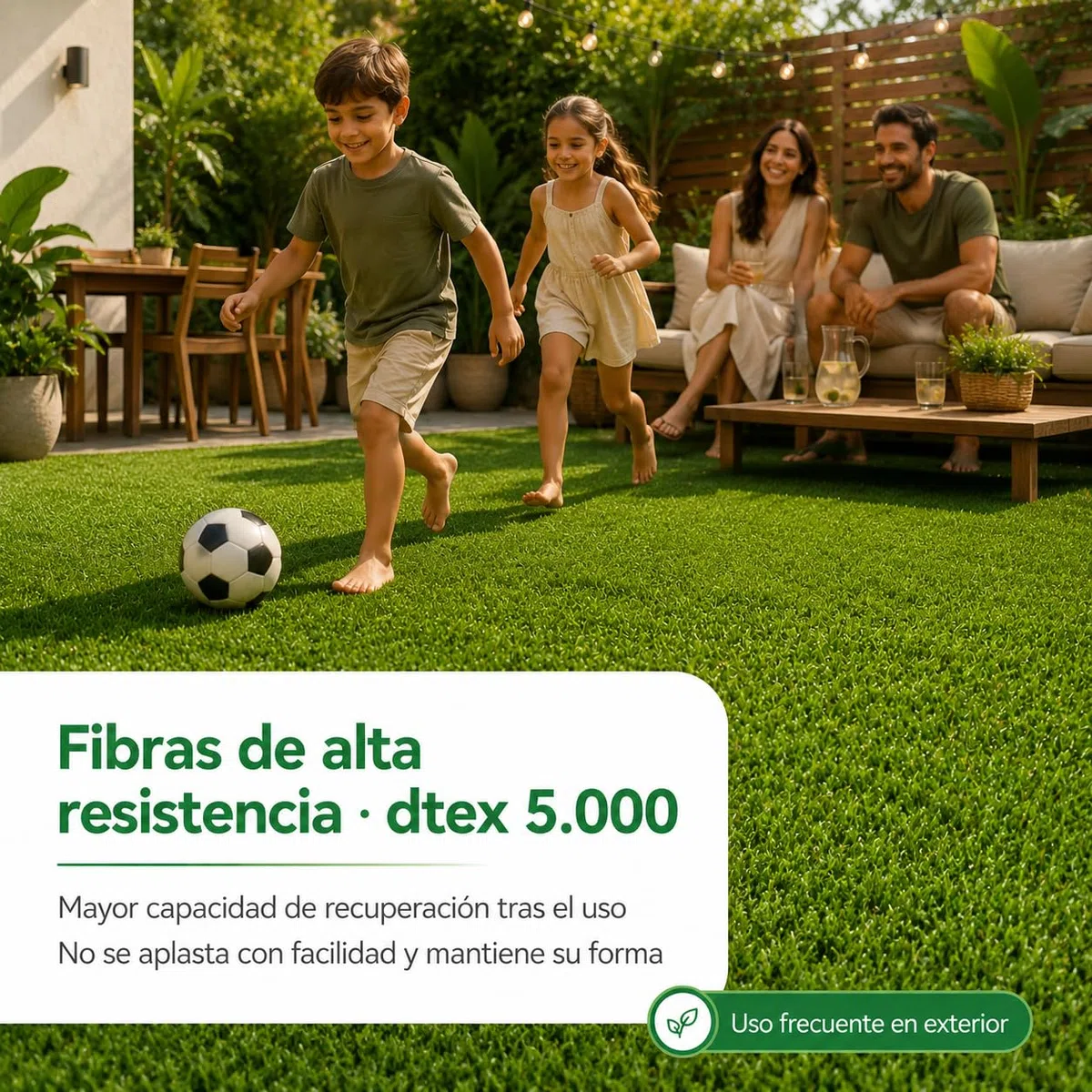 Césped Artificial Premium 25mm, Rollo de 2x10 Metros, Modelo Brasil, 13.650 Puntadas, 5.900Dtex. Máximo Realismo, Alta Densidad, Ideal para Exteriores, Piscinas, Terrazas y Jardín