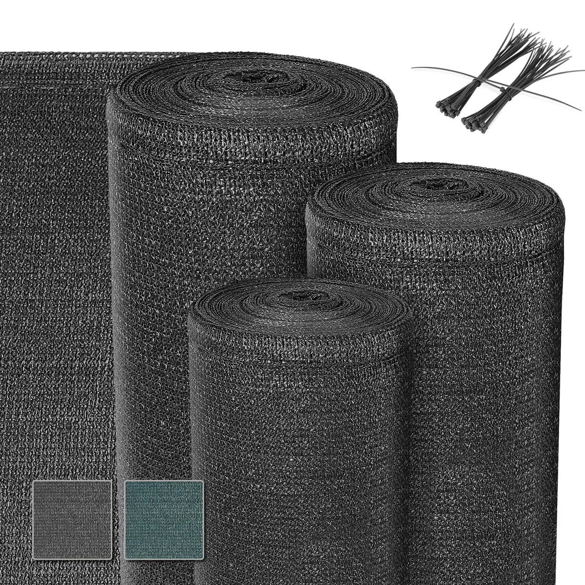 Sol Royal Malla Ocultacion Jardin Exterior 25m x 1,8m - Malla sombreo 165 g/m² - Tela Ocultacion Antracita para Jardín, Huerto, Balcón y Vallas - SG80