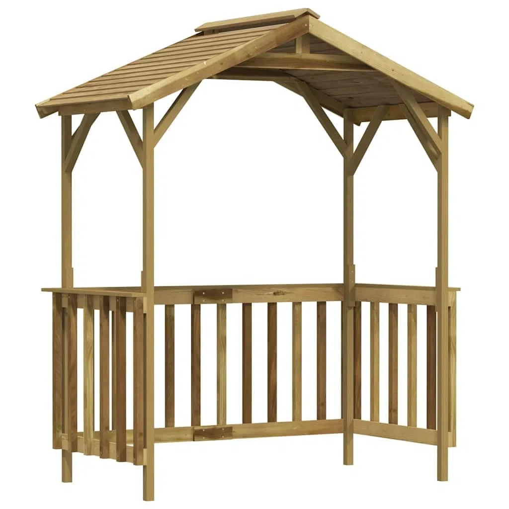 vidaXL Cobertizo de Barbacoa Casetas Casetilla Jardín Patio Muebles Decoración Herramientas Almacenamiento 163,5x93x210 cm Madera Pino Impregnada