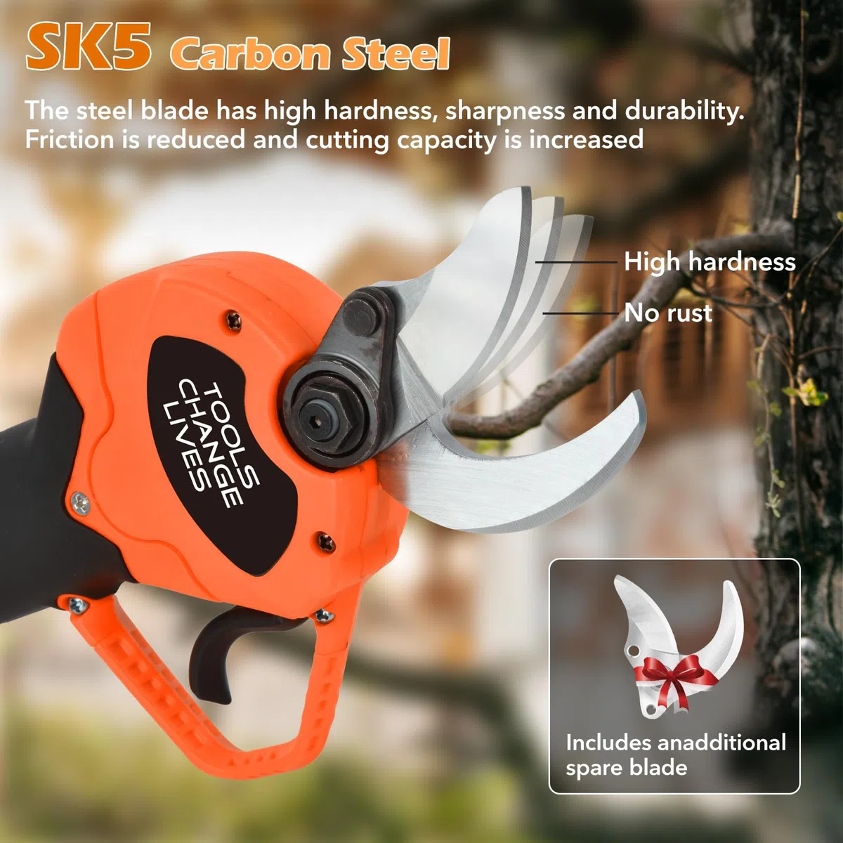 Tijeras de podar eléctricas - Tijeras de podar eléctricas profesionales de 40 mm con 2 baterías de 21 V / 2000 mAh - Tijeras de podar inalámbricas para jardinería Vides Árbol frutal (1)