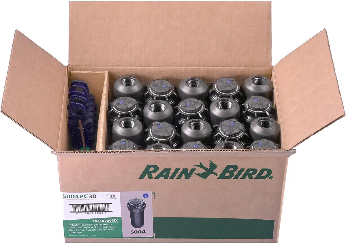 20 Rain Bird Adjustable Rotor Heads 5004 PC Sprinklers with Nozzles (20)