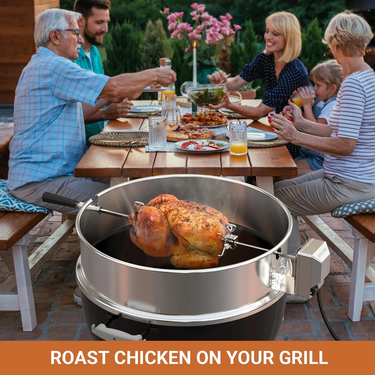 onlyfire Set de Mejora Asador Ring para Barbacoa con 2 Cestas para Carbón y 10 Bandejas de Recolección de Grasa de Aluminio，para Weber 57cm y la Mayoría de Otros 57 CM Kettle Charcoal Grills