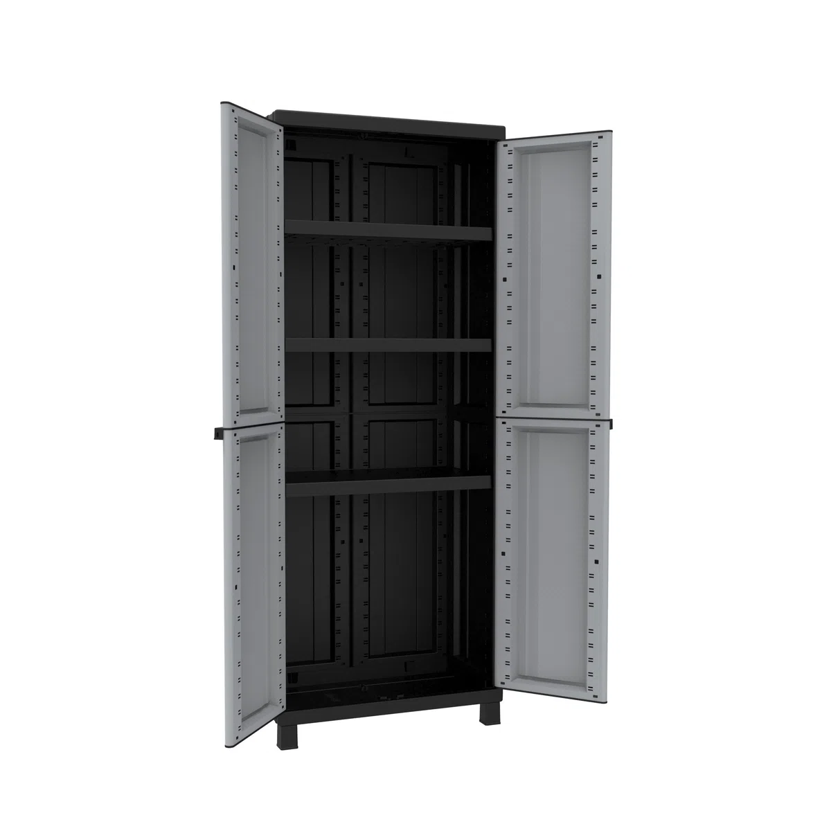 Terry, Twist Black 2680, Armario 2 Puertas, 3 Estantes Internos. 68x39x170 cm