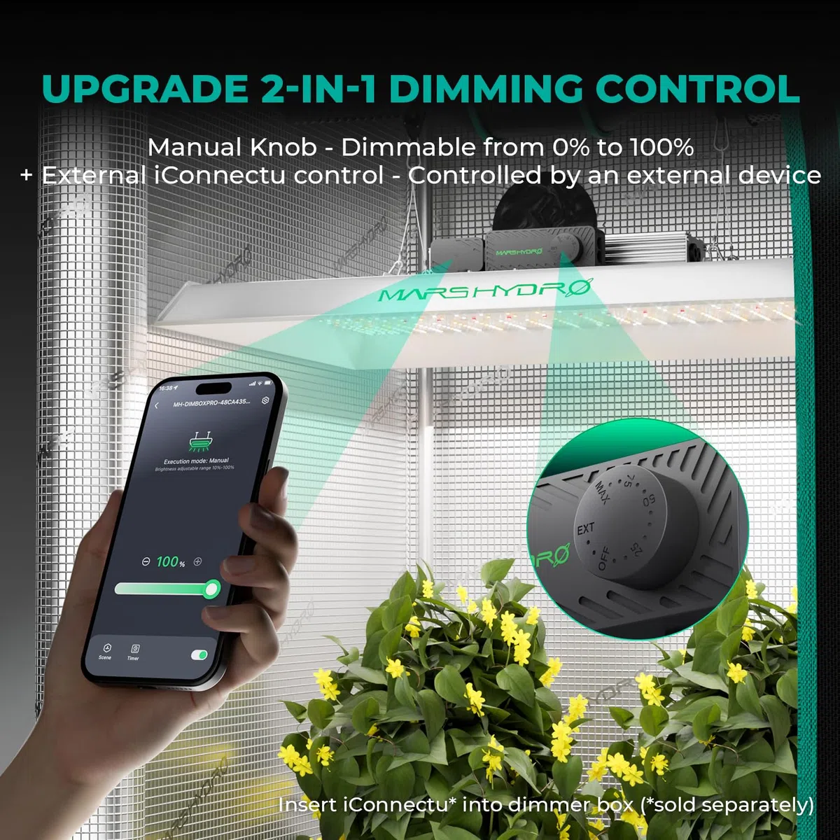 MARS HYDRO TSW2000 led cultivo 300W para plantas de interior de espectro completo UV IR led grow light Crecer Daisy Chain Planta de la lámpara de cultivo de 90X90,120X120m Invernadero y Carpa