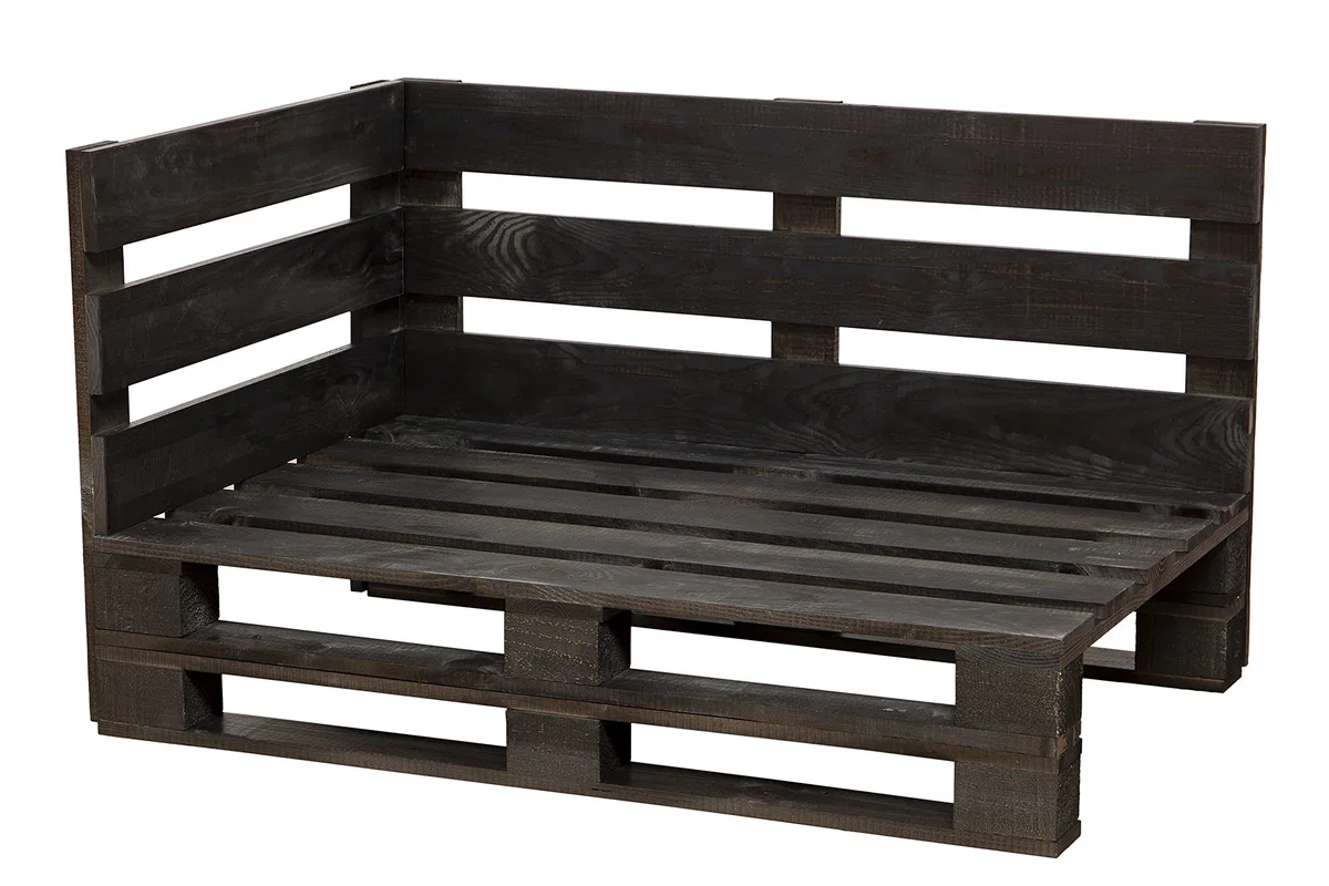 Chaise Longue Sofa PALETS Lijado Y Cepillado Interior/Exterior Nuevo Sillon PALETS/Sofa para Patio (120cm X 80cm, Ebano)