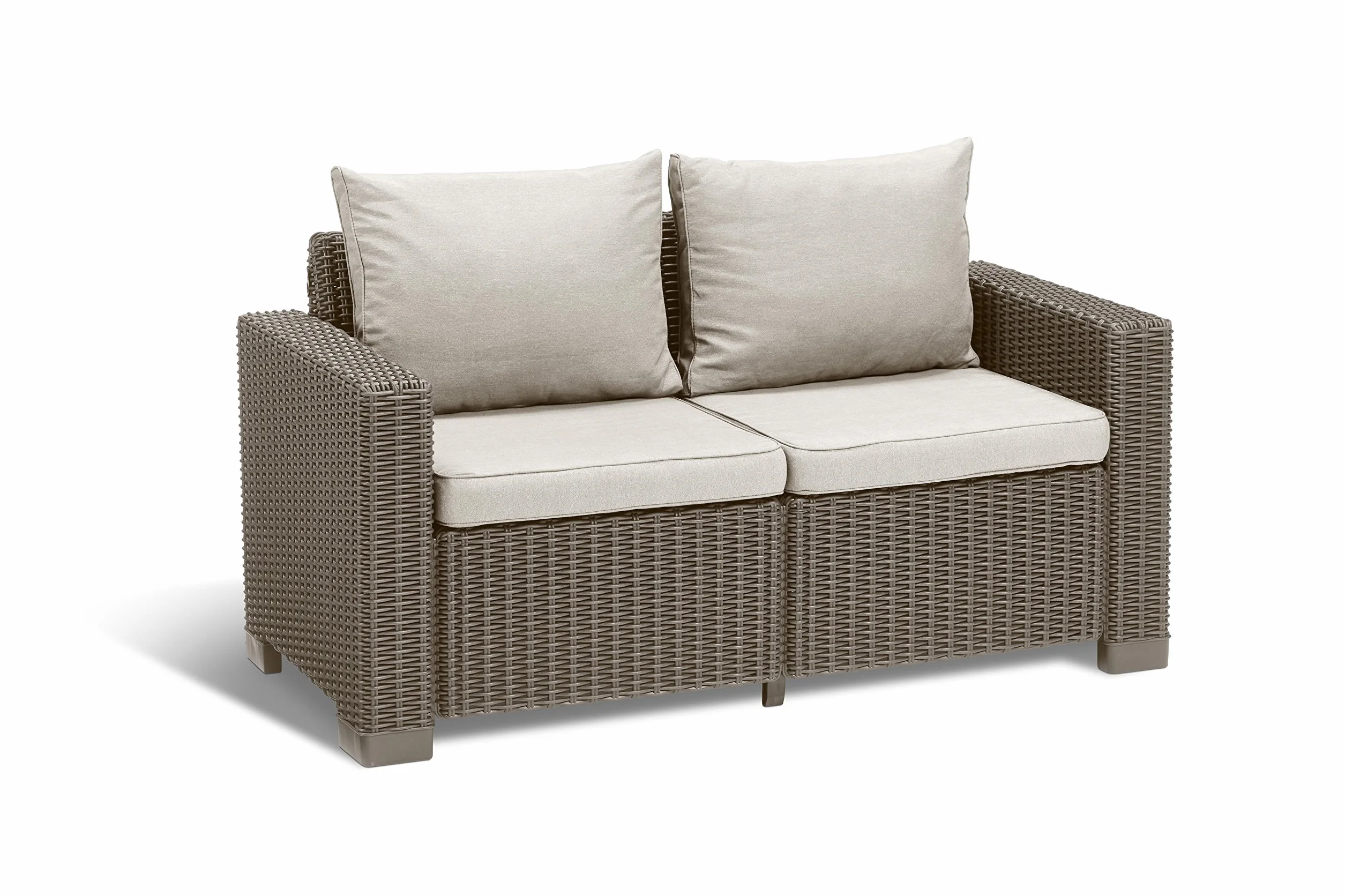 Keter Allibert Lounge California sofá, Capuchino/Panama Arena, 141 x 68 x 72 cm, 233050