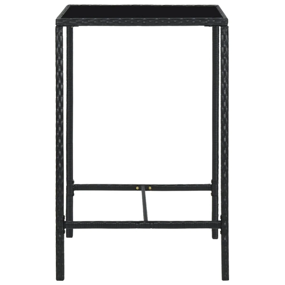 Rantry Mesa y taburetes Altos jardín y Cojines 5 pzas ratán PE negroJuegos de Muebles Altas, Mesa de Cafetería, Set de Balcón, Set de Bar Longitud Mesa 70 cm