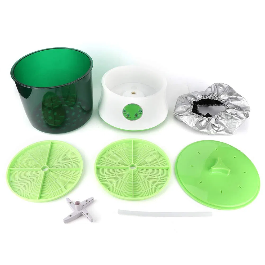 Máquina automática de brotes de plástico Verde, Fabricante de brotes de Soja Duradero Inteligente Seguro, para el hogar de brotes de Soja(European Standard 220V)