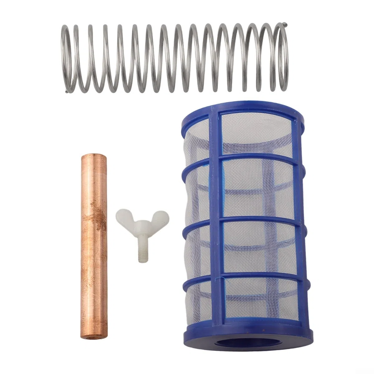 Ionizador solar de repuesto de ánodo de cobre Rod para purificador de piscina, 105 mm, paquete de 4