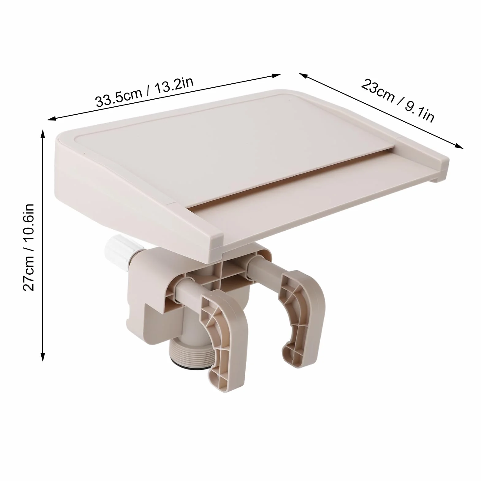 Fuente de Piscina Desmontable con Estructura Resistente, Cascada de Agua para Piscinas elevadas y jardín, fácil instalación, Accesorios de PVC para relajación y decoración, 33.5x23x27 cm