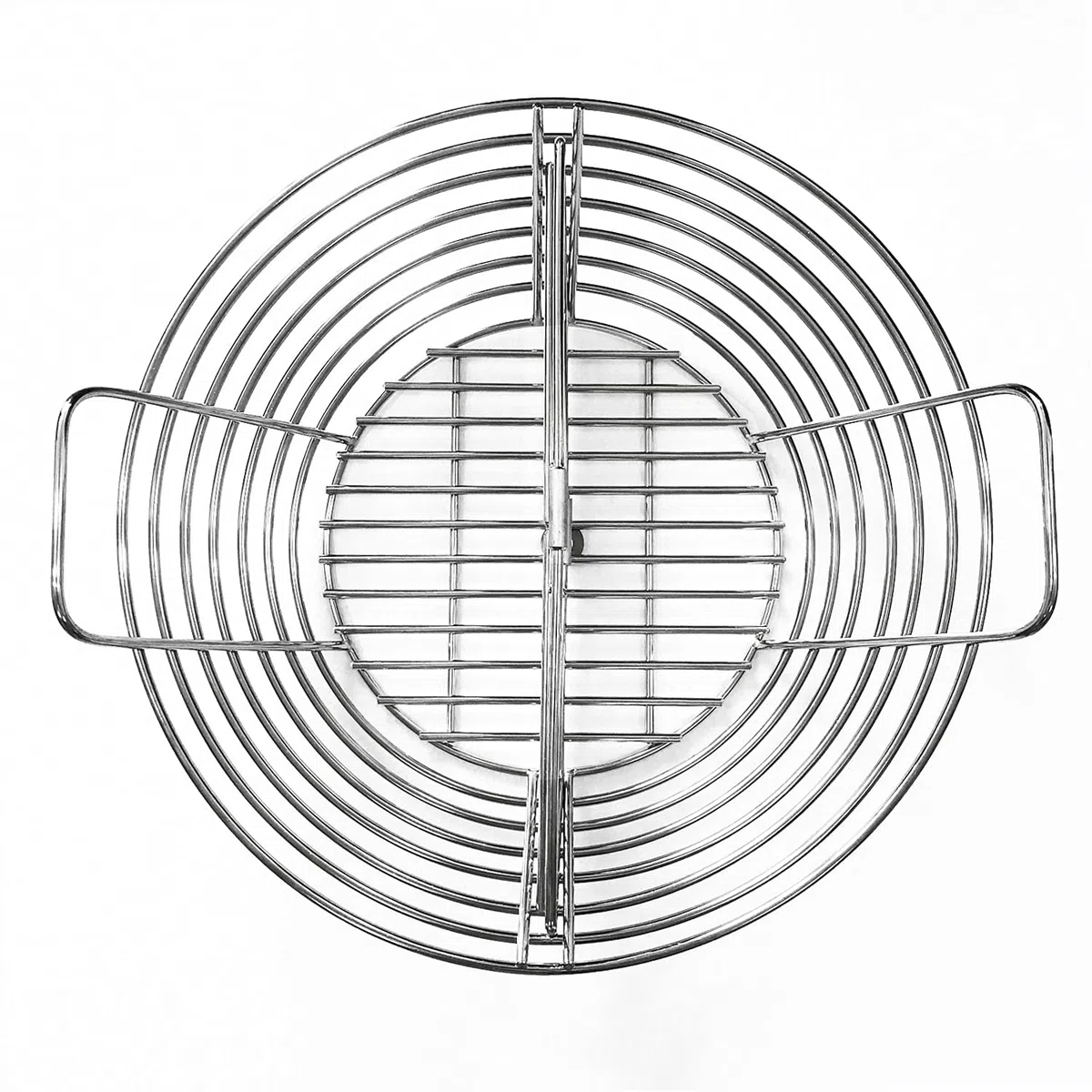 Kamado Joe Classic - Cesta de Fuego de carbón Vegetal con Divisor para Cenizas de Parrilla de Acero Inoxidable, se Adapta a Accesorios de Huevos Verdes Grandes de 18 Pulgadas, Repuesto de Cesta