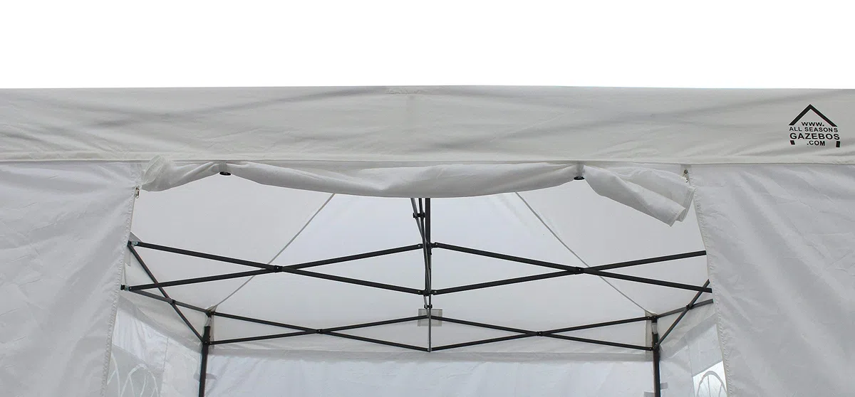 All Seasons Gazebos 3x3m Totalmente Impermeable Pop up Gazebo Incluye 4 Paredes Laterales - Blanco