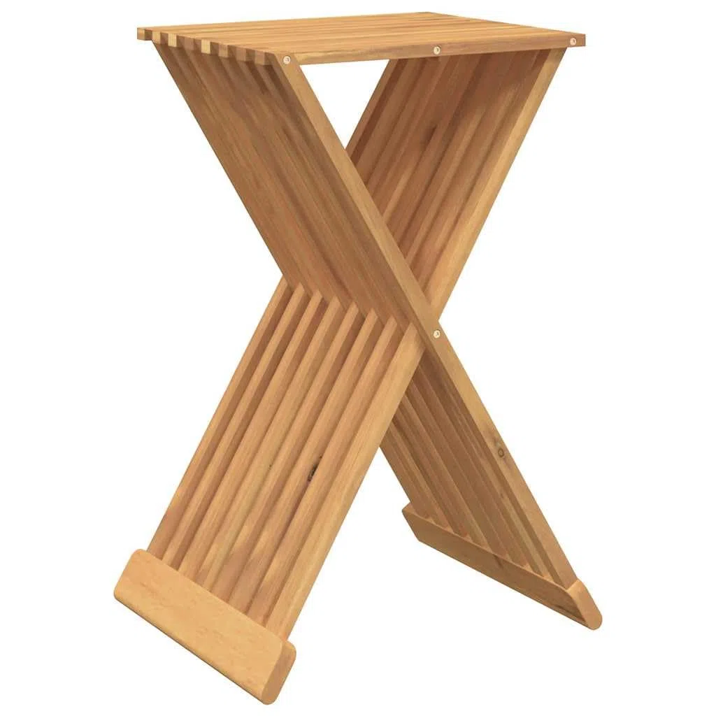vidaXL Taburete Plegable Madera Maciza de Teca 40x32,5x70 cm