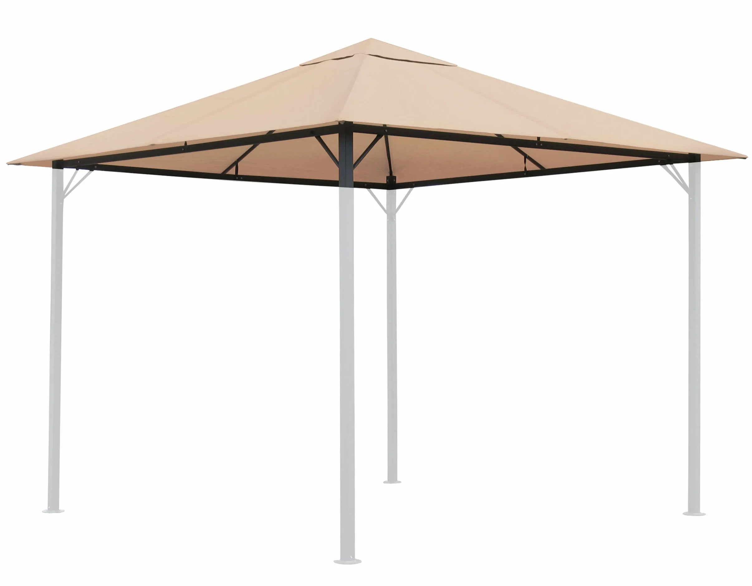 QUICK STAR Techo de Repuesto para Gazebo de jardín 3x3m Beige