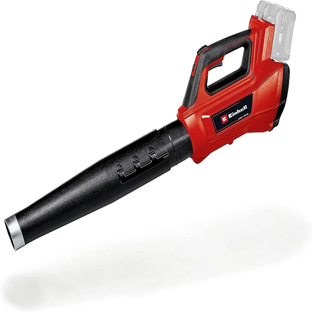 Einhell Soplador de Hojas a batería GE-LB 36/210 Li E-Solo Power X-Change (36 V, Iones de Litio, 210 km/h, 816 m³/h, Interruptor Turbo, Tubo de 3 escalones + Desmontable, sin batería ni Cargador)