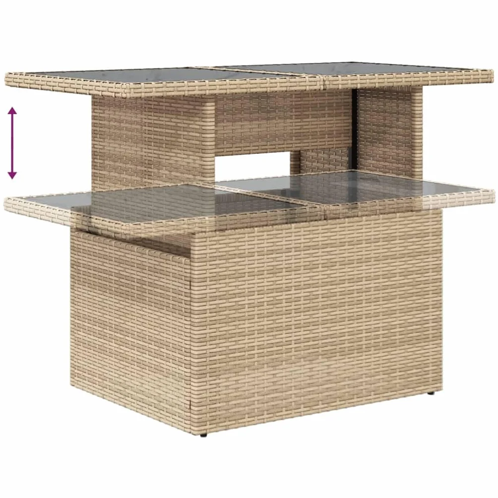 vidaXL Juego de sofás jardín con Cojines 6 pzas ratán sintético Beige