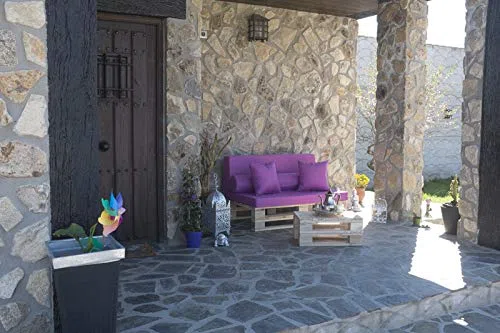 Palets Talavera Conjunto 1x Sofa Palet 120cm x 80cm 1x Mesa 80cm x 48cm Lijado Y Cepillado -Interior/Exterior Nuevo-Natural