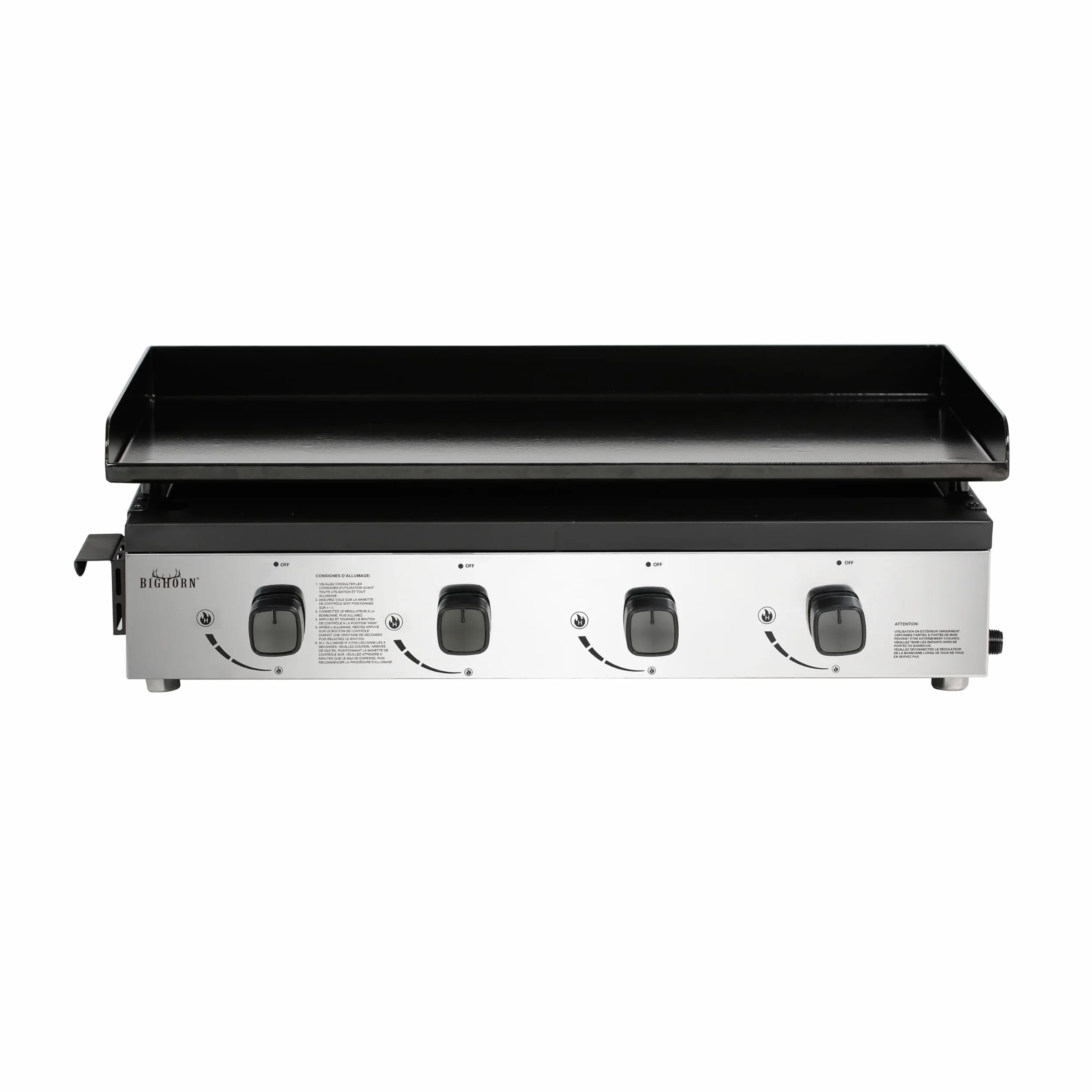 BIGHORN Plancha Grill - Barbacoa de gas – Tabletop – Portátil – 4 Quemadores