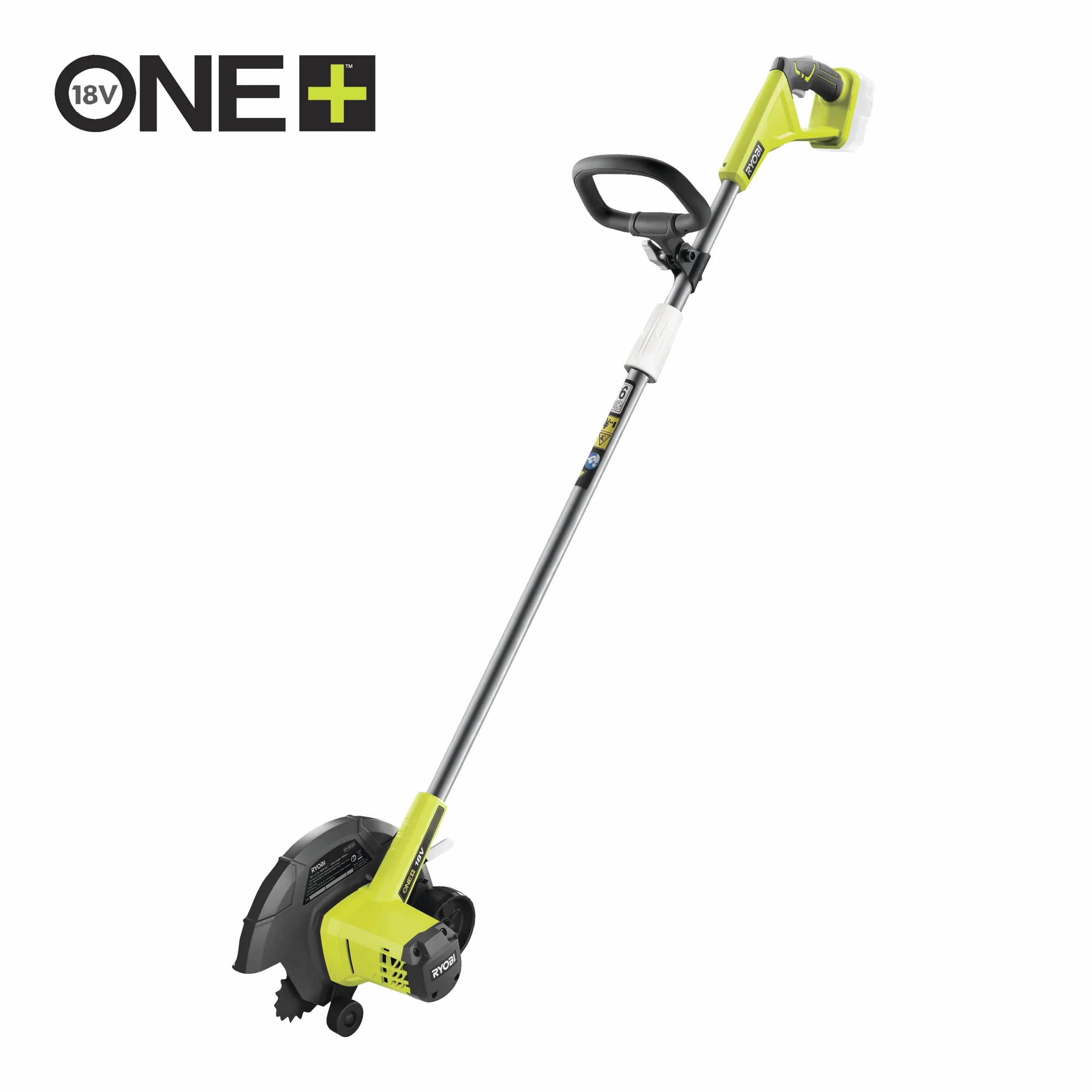 RYOBI - Cortabordes 18V One+ - Ø de Cuchilla 22 cm - Ajuste de Altura de 4 Puntos - Ruedas de Guía, Cubierta Salpicaduras - Trabajos de Acabado, Bordes de Céspéd - sin Batería ni Cargador - RY18EGA-0