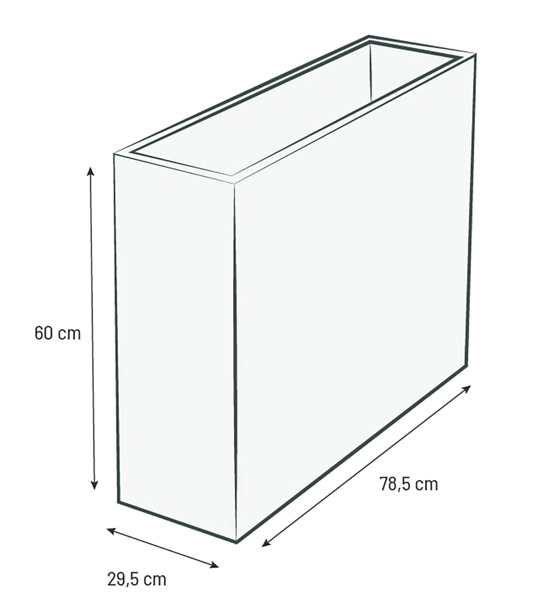EDA – Muret Loft XL Volcania 63 L – Decoración imitación Piedra – Doble Pared – Zona de retención de Agua – 99 x 29 x 78 cm – Beige Piedra