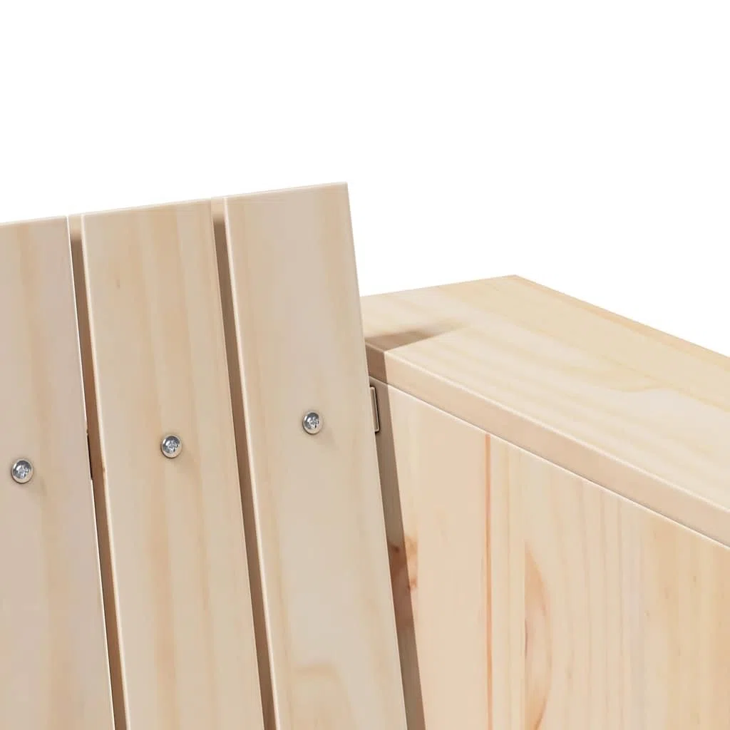 vidaXL Sofá de jardín Natural 185,5 x 60 x 62 cm Madera de Pino Macizo