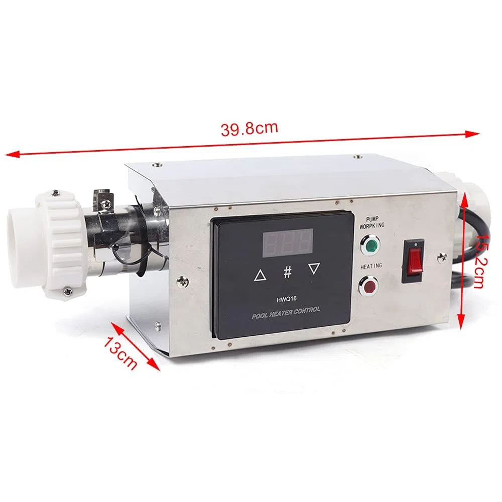 Calentador de piscina de 3 kW, termostato, calefacción eléctrica para piscinas, spa