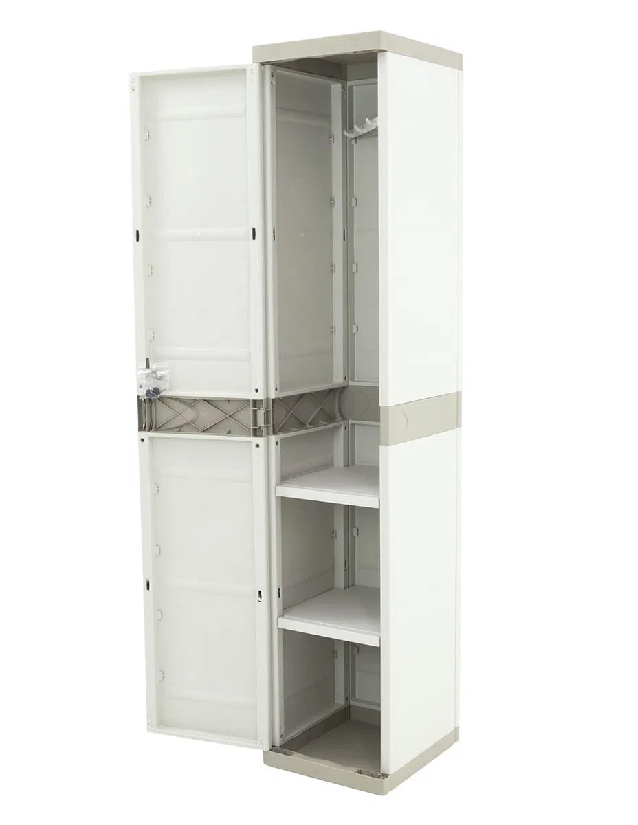 Jardin202 - Armario Taquilla de Resina | Titanium Beige | 35x44x176 cm | Mueble Modular | (Beige)
