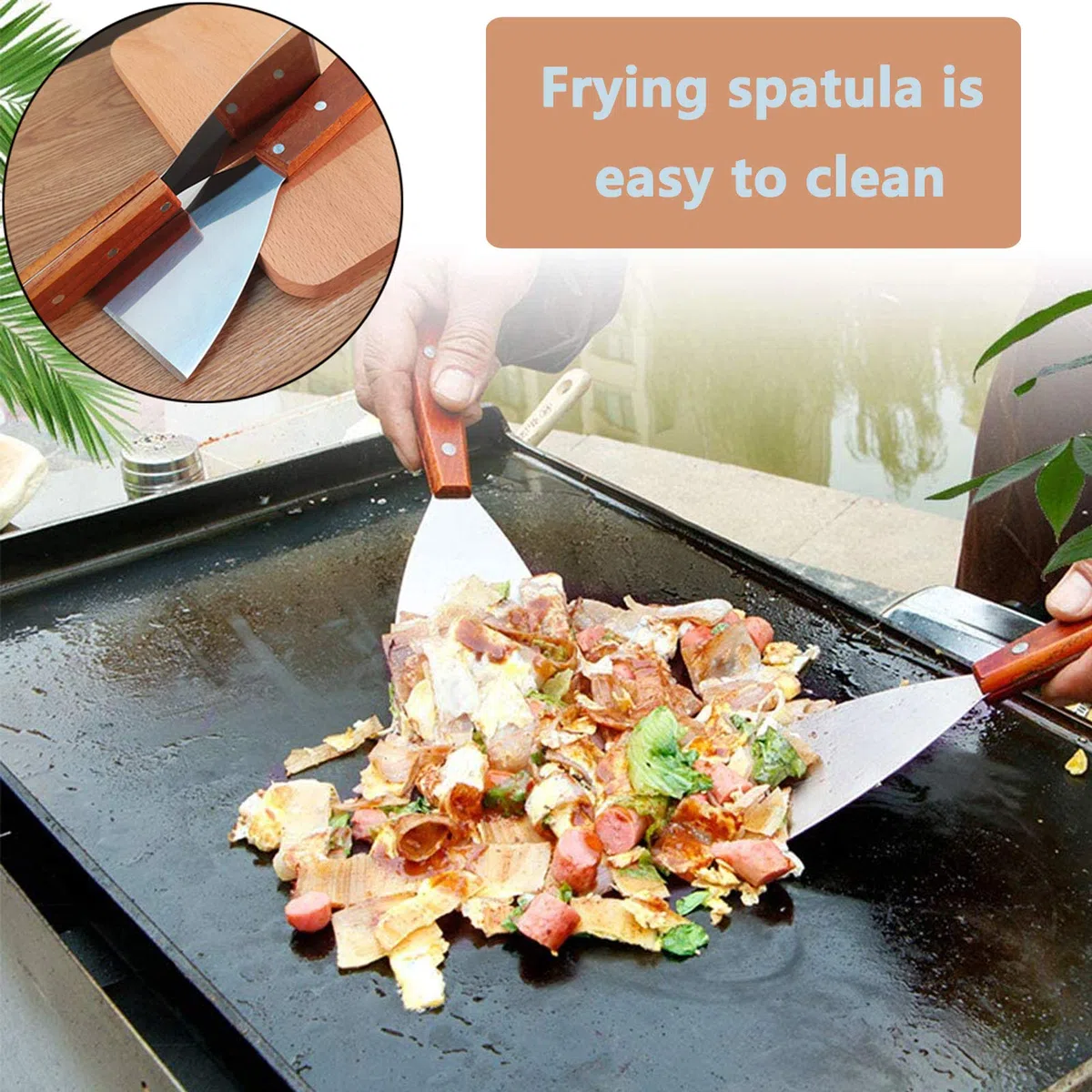Raspador De Parrilla EspáTula De Acero Inoxidable Durable EspáTula De Acero Inoxidable Para Asar Carne Teppanyaki Y Limpiar SartéN Para Parrilla,Apto Para Lavavajillas,2 Piezas