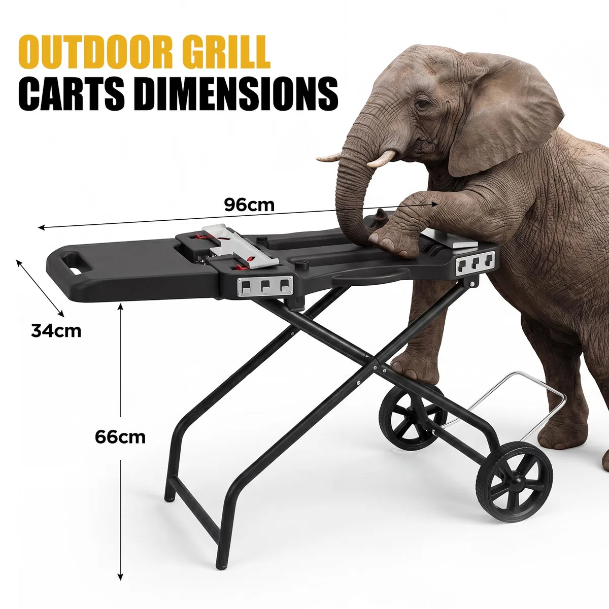 GFTIME Carro de parrilla portátil para parrillas de gas Weber Q1000, serie Q2000 y Blackstone 43cm 56cm Planchas de mesa, soporte portátil