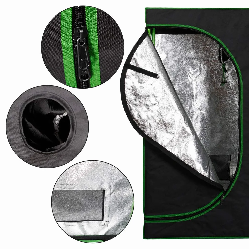 Kingpower 60 x 60 x 180cm Hidroponía Grow Tent Caja de Cultivo Interior Invernadero Tienda de Cultivo Gabinete de cría