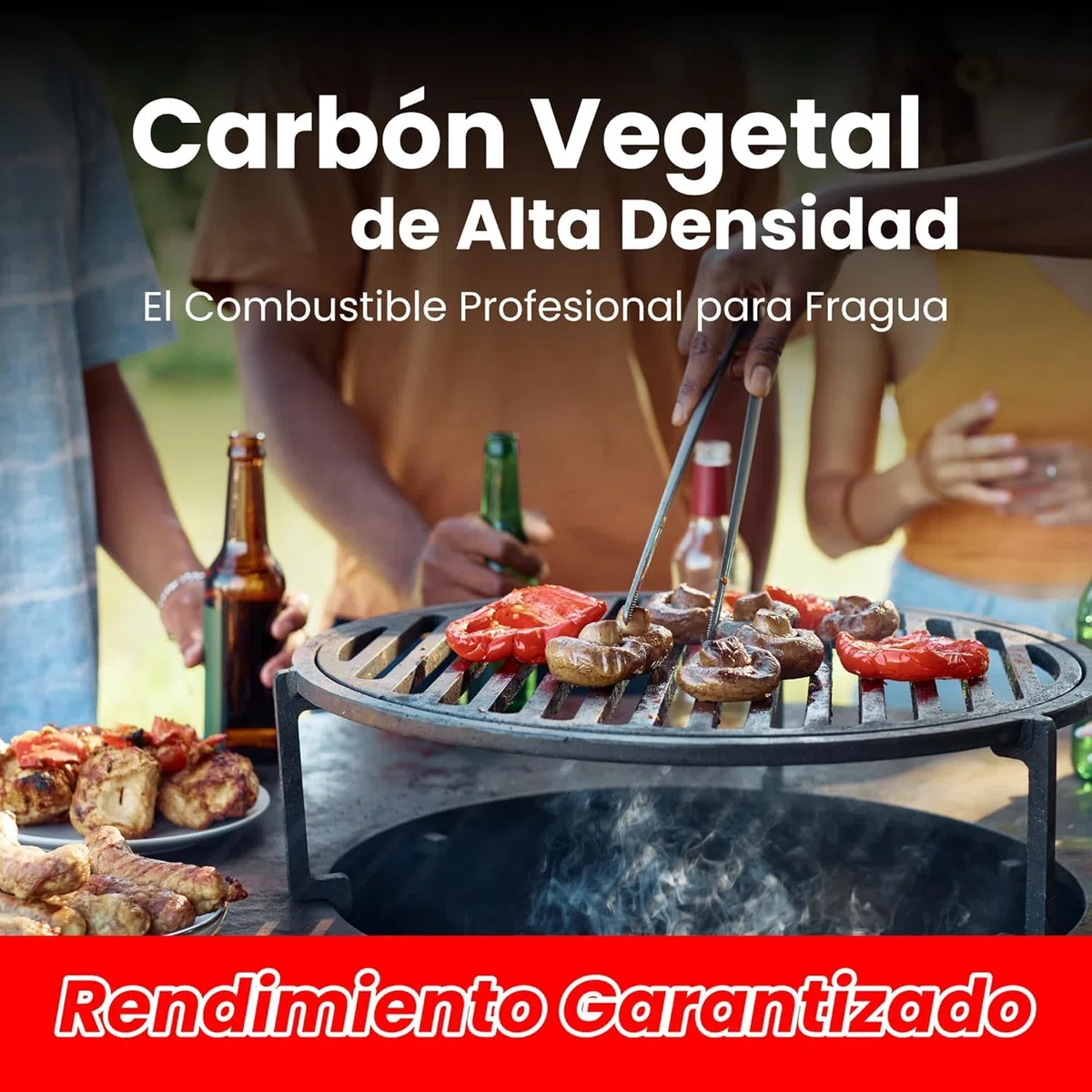 Carbón Vegetal Barbacoa Encina 100 Natural Grueso Saco 20kg Profesional Hostelería Cocina Exterior Brasa Gourmet Alta Temperatura Sin Humo Combustión Lenta Aroma Sabor Carnes (Saco, 1, Unidad)