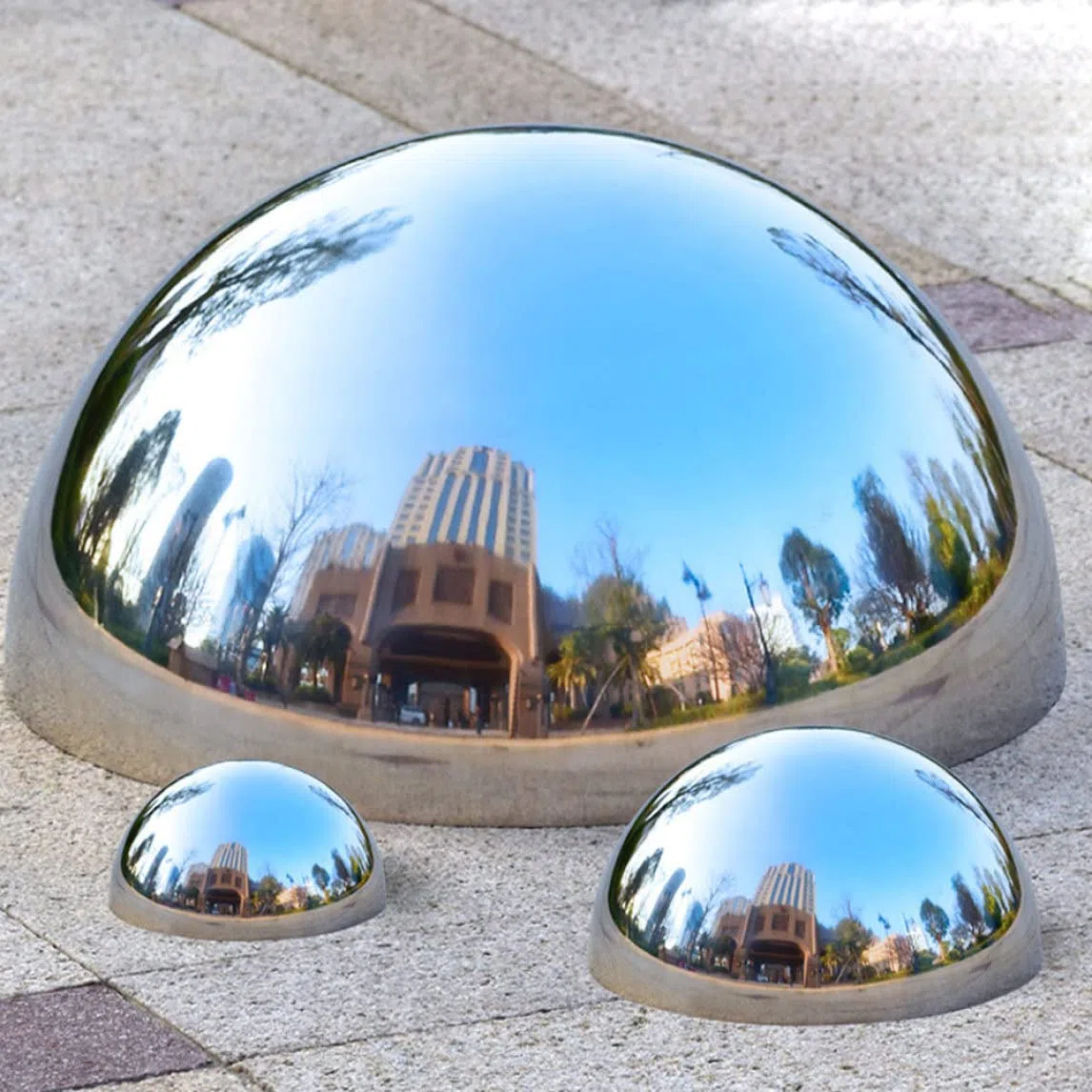 Bola de Media Mirada, Bolas pulidas de Espejo de 6 Piezas, Bola de Mirada de Acero Inoxidable Suave y Hueco, Globos Decorativos de Bricolaje Reflectantes para la decoración del jardín