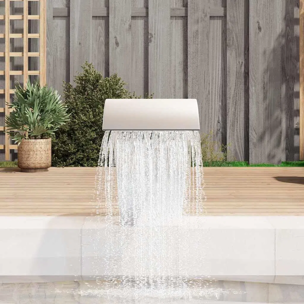 Fuente Cascada para Piscina Acero Inoxidable 45x30x60cm Fuente Estanque