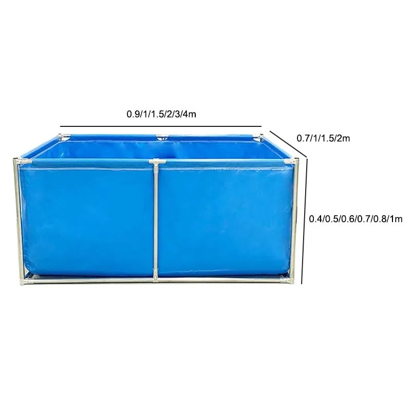 Estanque Grande para Piscina de Acuario, Estanque de lona de PVC, tanque de almacenamiento de agua plegable, piscina de acuicultura con estructura, estanque de peces al aire libre para la cría de koi